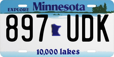MN license plate 897UDK