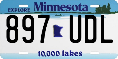 MN license plate 897UDL