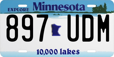MN license plate 897UDM
