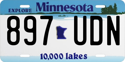 MN license plate 897UDN