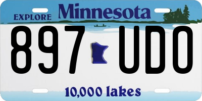 MN license plate 897UDO