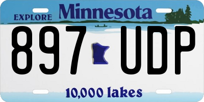 MN license plate 897UDP