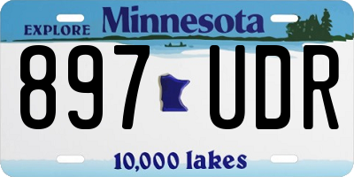 MN license plate 897UDR