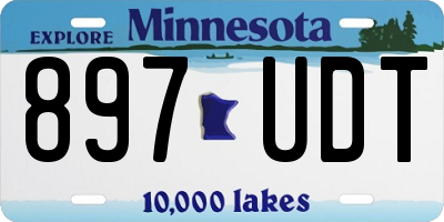 MN license plate 897UDT