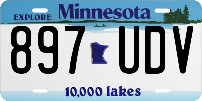 MN license plate 897UDV