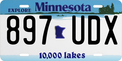 MN license plate 897UDX