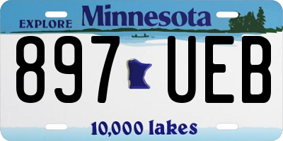 MN license plate 897UEB