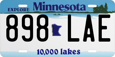 MN license plate 898LAE