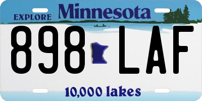 MN license plate 898LAF