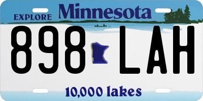 MN license plate 898LAH