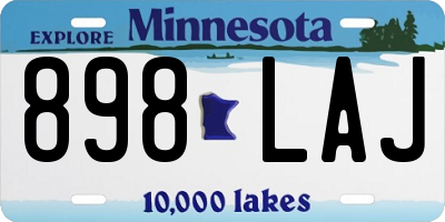 MN license plate 898LAJ