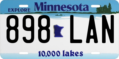 MN license plate 898LAN