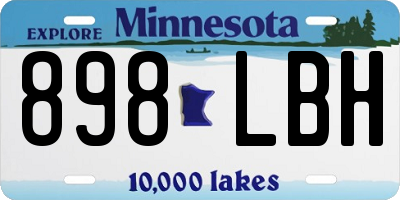 MN license plate 898LBH