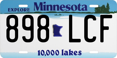 MN license plate 898LCF