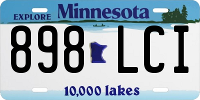 MN license plate 898LCI