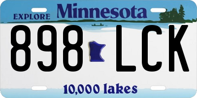 MN license plate 898LCK