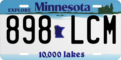MN license plate 898LCM