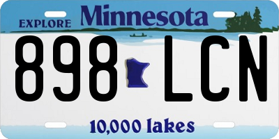 MN license plate 898LCN