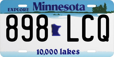 MN license plate 898LCQ