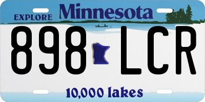 MN license plate 898LCR