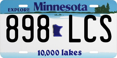 MN license plate 898LCS