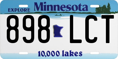 MN license plate 898LCT