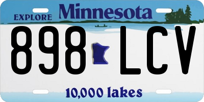 MN license plate 898LCV