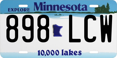 MN license plate 898LCW