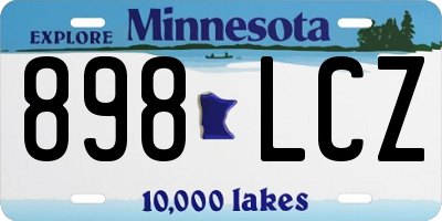 MN license plate 898LCZ