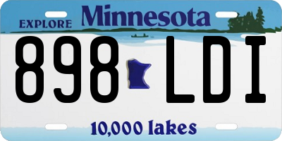 MN license plate 898LDI