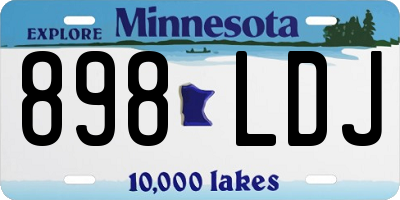 MN license plate 898LDJ