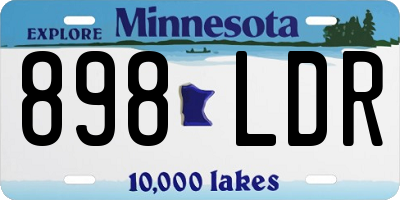 MN license plate 898LDR