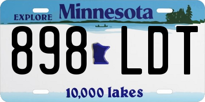 MN license plate 898LDT