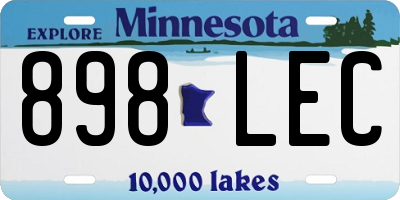 MN license plate 898LEC