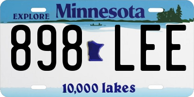 MN license plate 898LEE