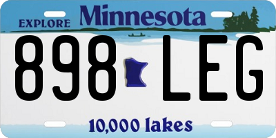 MN license plate 898LEG