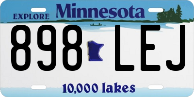 MN license plate 898LEJ
