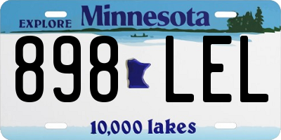 MN license plate 898LEL