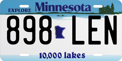 MN license plate 898LEN