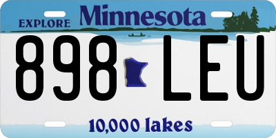 MN license plate 898LEU