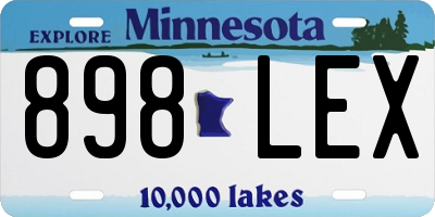 MN license plate 898LEX