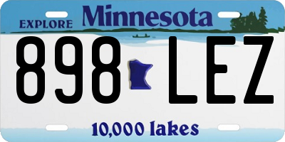 MN license plate 898LEZ