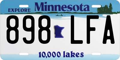 MN license plate 898LFA