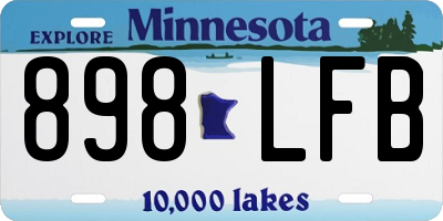 MN license plate 898LFB
