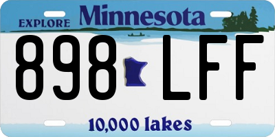 MN license plate 898LFF