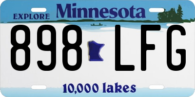 MN license plate 898LFG