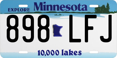 MN license plate 898LFJ