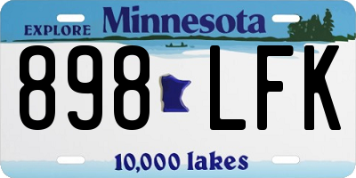 MN license plate 898LFK