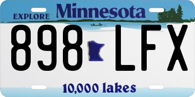 MN license plate 898LFX