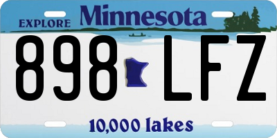 MN license plate 898LFZ